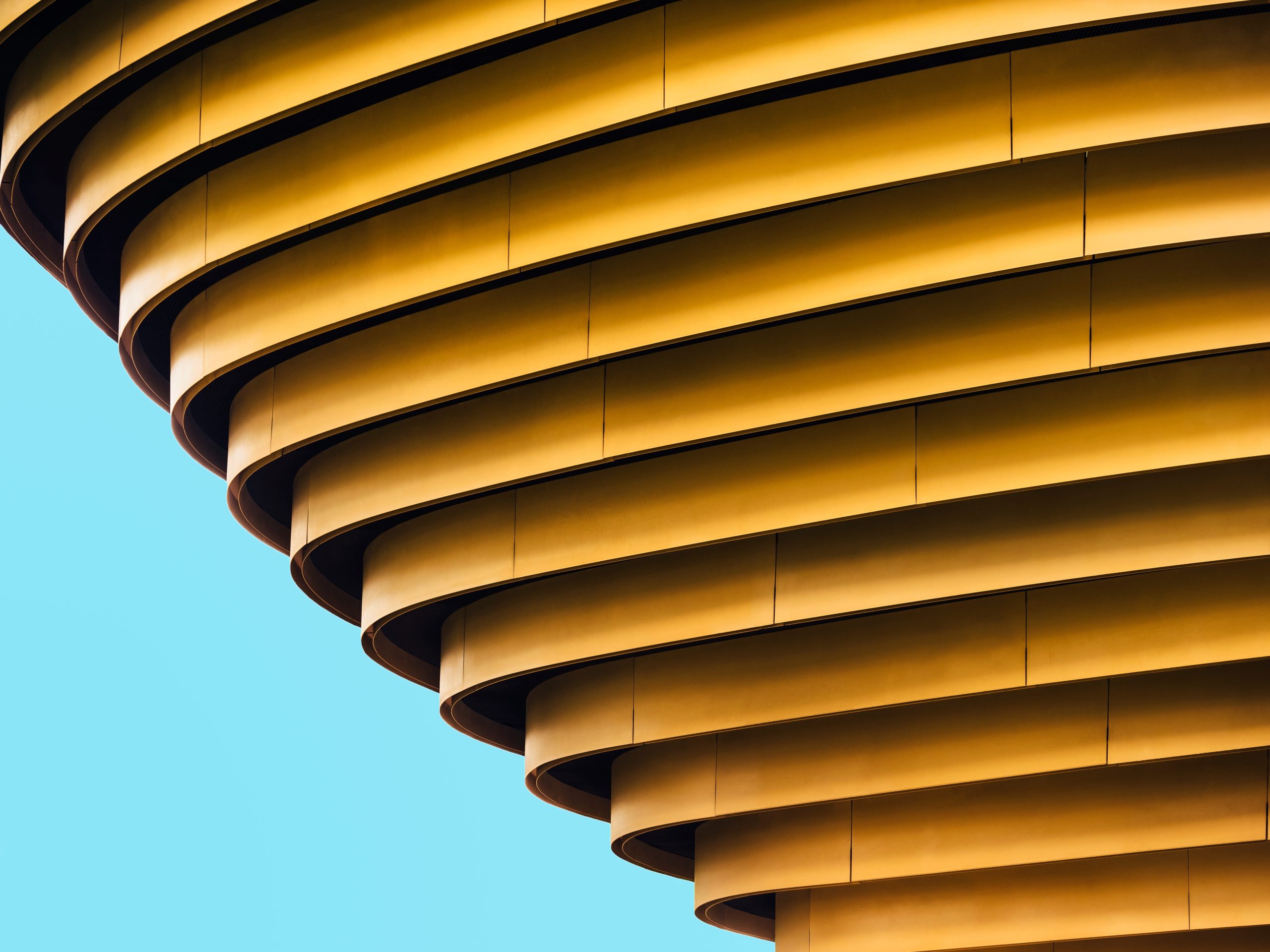 Curve facade modern building