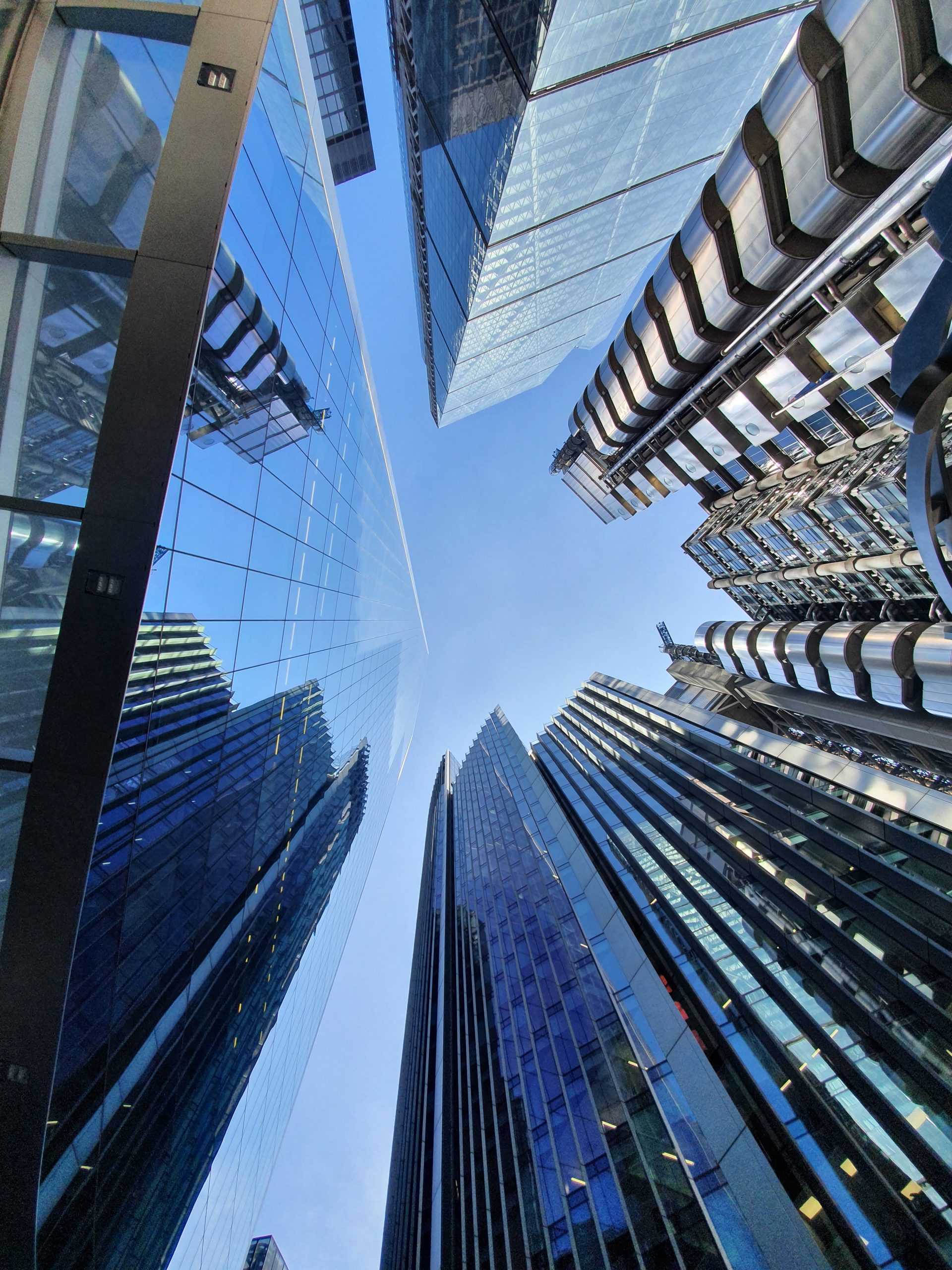 Iconic central London skyscrapers, such as the Lloyd's building and the cheesegrater