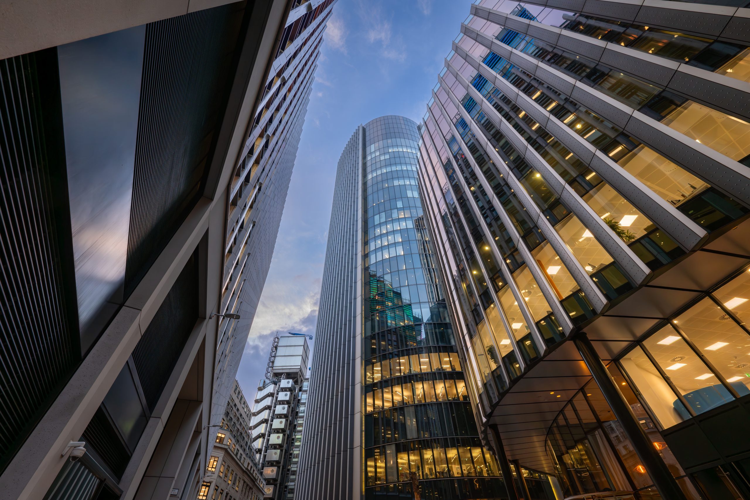 Modern office buildings in central London