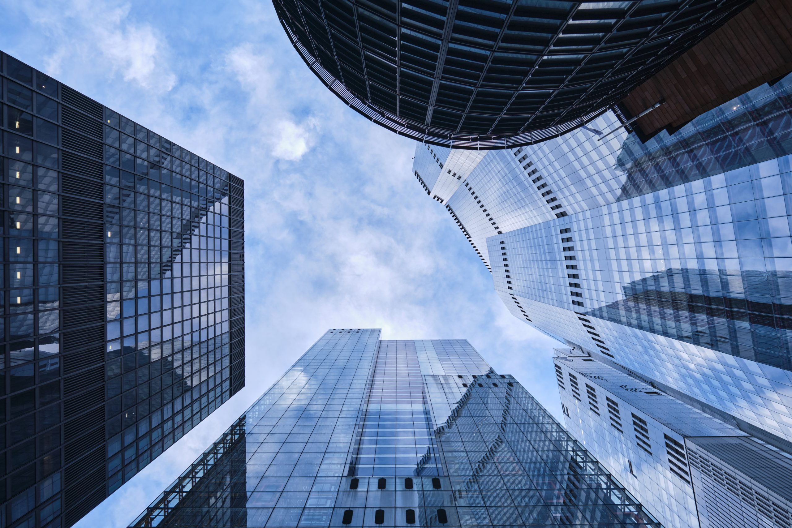 Glass skyscrapers in Central London